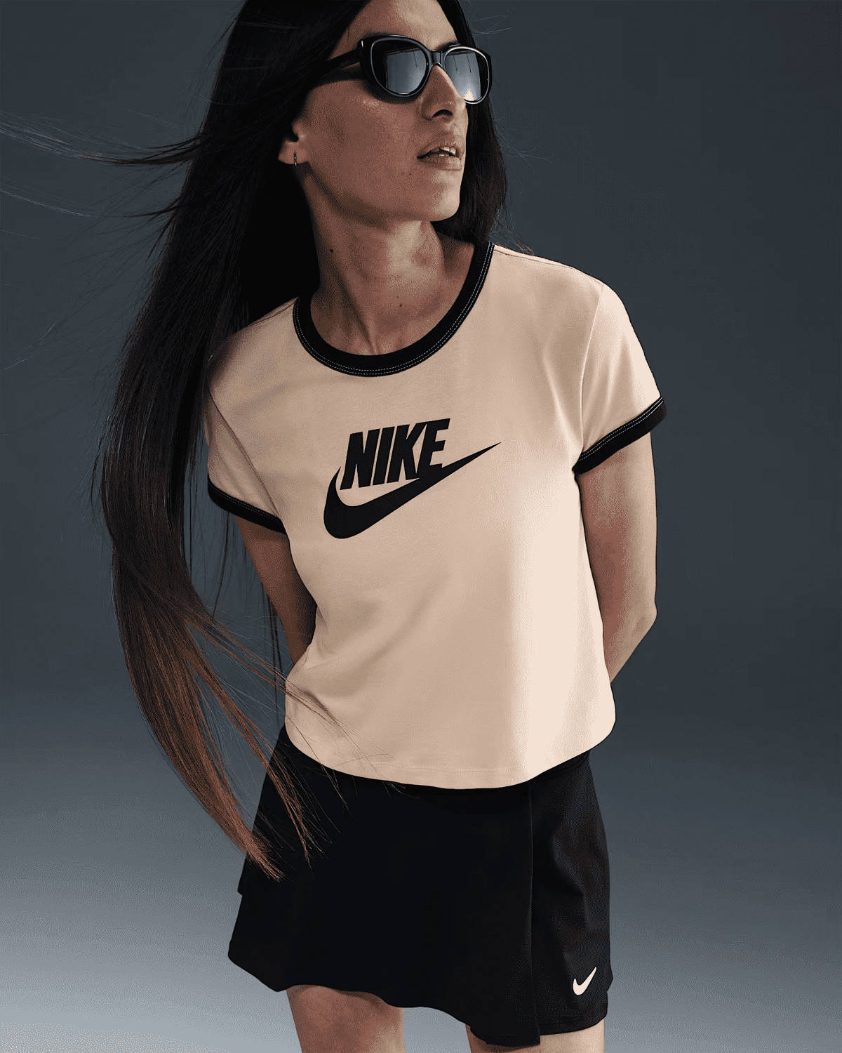 Футболка чоловіча Nike Nsw Ss Ringer Tee Vntg Run Beige (IF4072-126) — фото 4