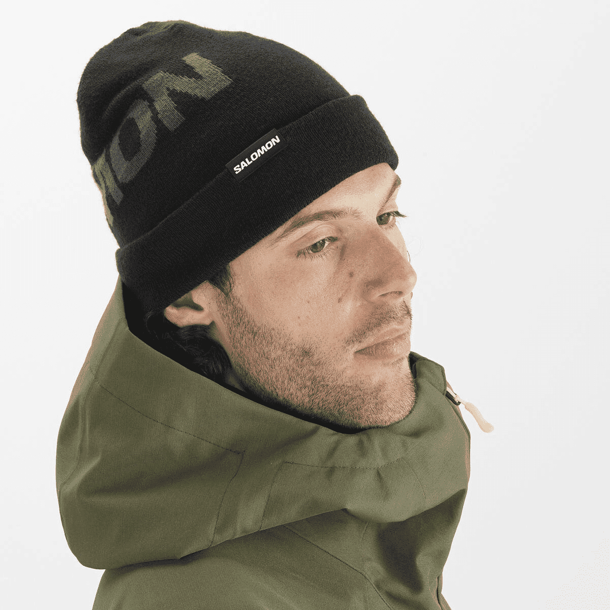 Шапка HERMITAGE BEANIE-DEEP BLACK LC2152900 SALOMON OSFA Чорний — фото 4