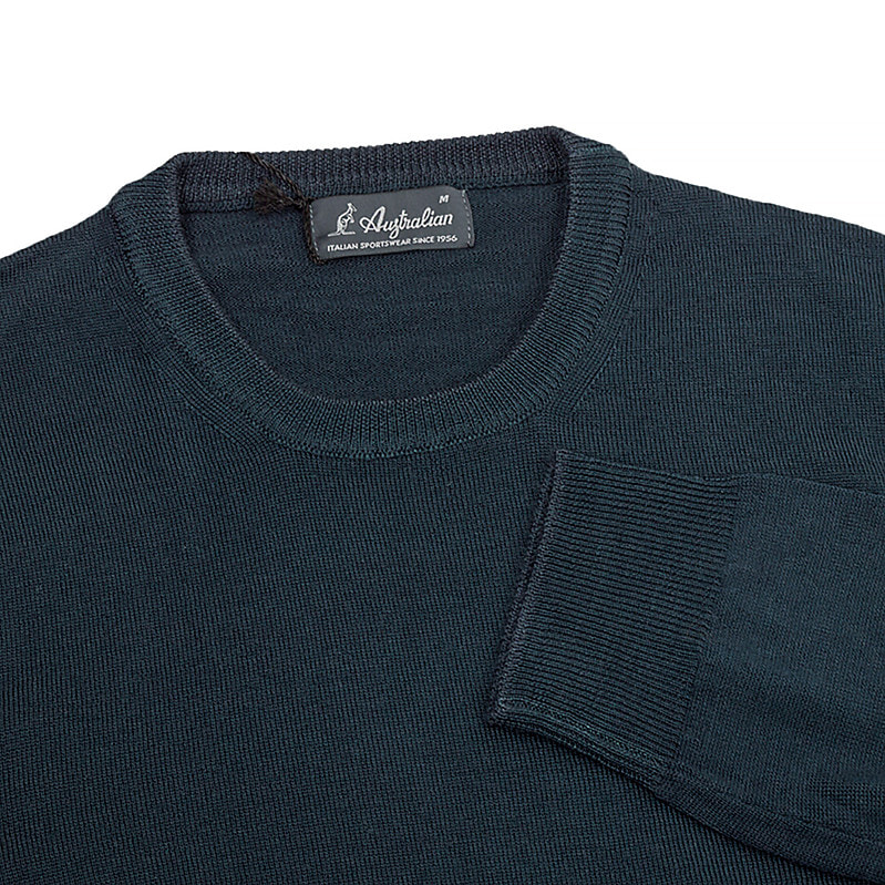 Кофта чоловіча Australian Sweater Merinos Crewneck Blue (LSUMA0010-061) — фото 4