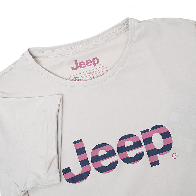 Футболка жіноча Jeep T-Shirt Oversize Striped Print Turn (O102611-J863) — фото 4