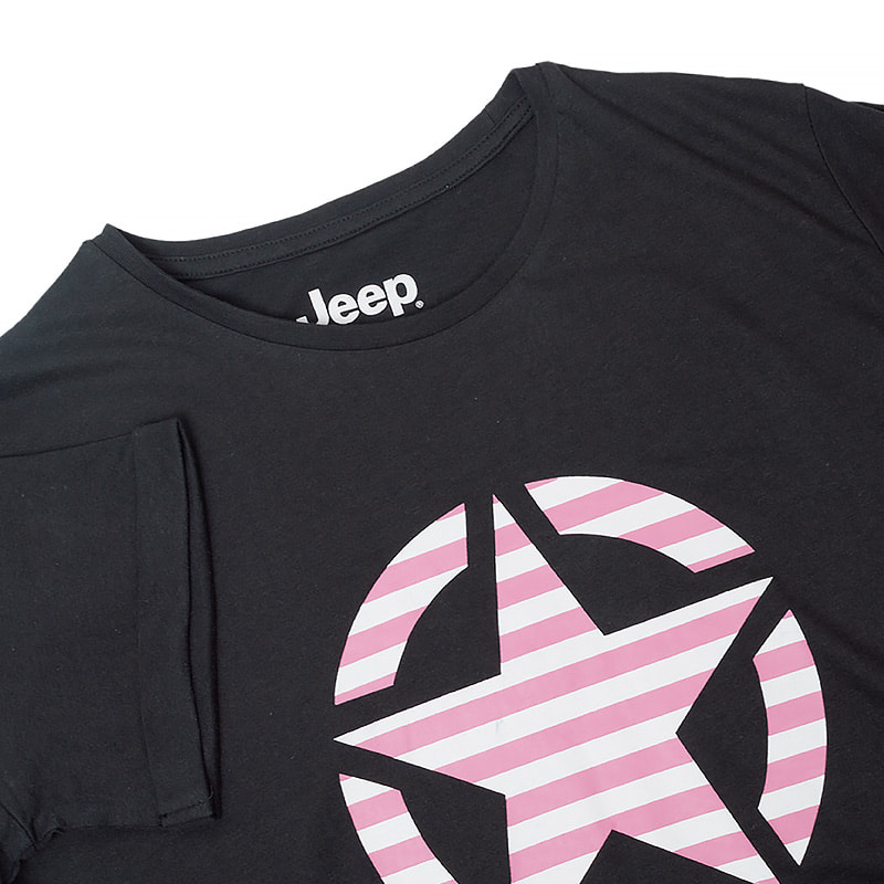 Футболка жіноча Jeep T-Shirt Oversize Star Striped Print Turn (O102613-B000) — фото 4