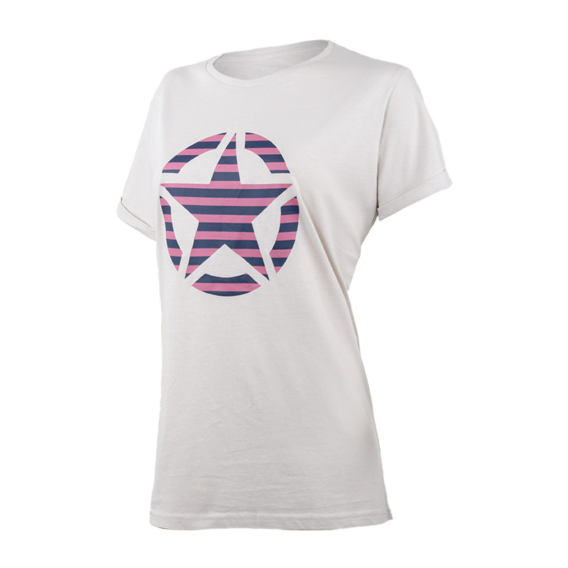 Футболка жіноча Jeep T-Shirt Oversize Star Striped Print Turn (O102613-J863) — фото 4