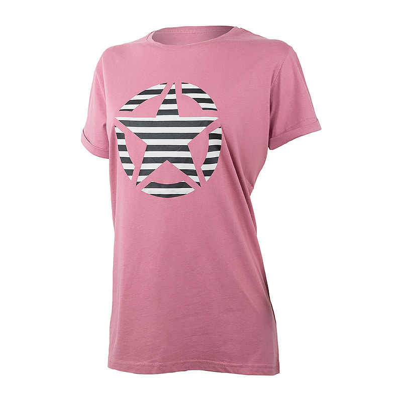 Футболка жіноча Jeep T-Shirt Oversize Star Striped Print Turn (O102613-P490) — фото 2