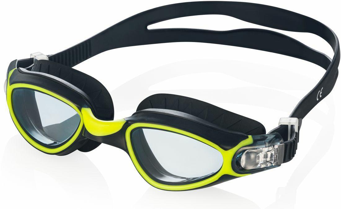 Окуляри для плавання Aqua Speed CALYPSO 6369 чорний, жовтий Уні OSFM (083-38) — фото 1