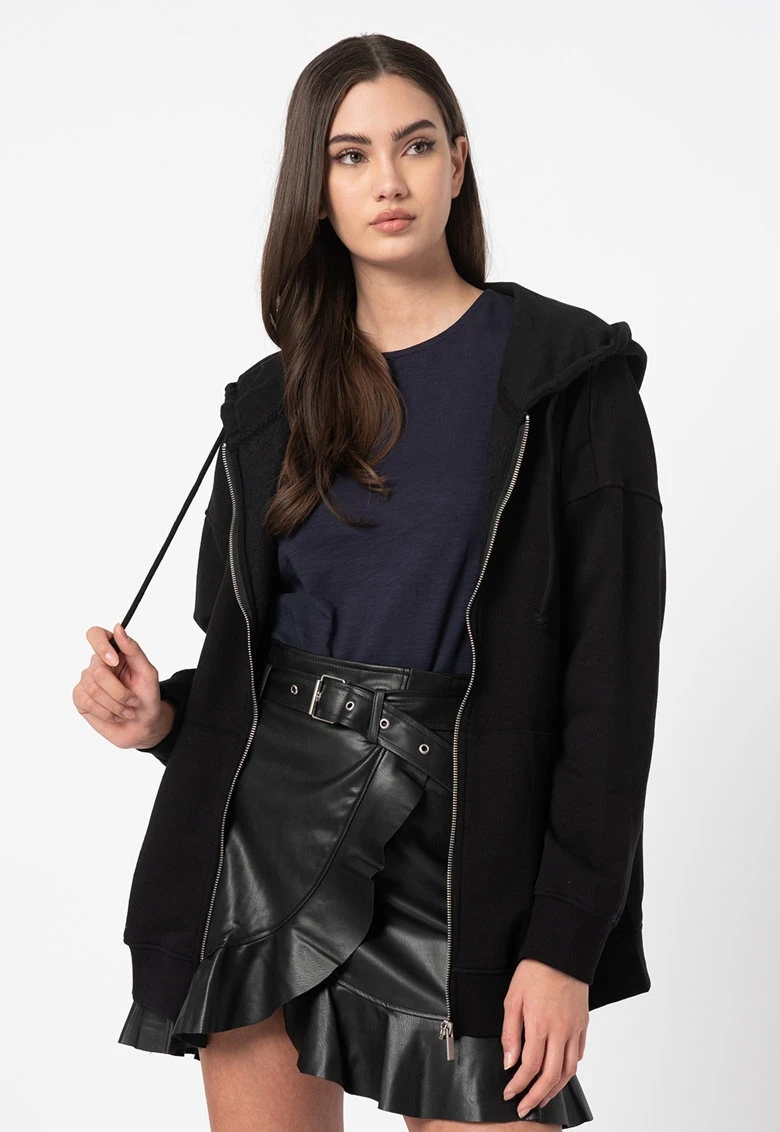 Толстовка ONLWANTED LT L/S ZIP SWEAT HOODIE SWT 15244836-Black ONLY L Чорний — фото 3