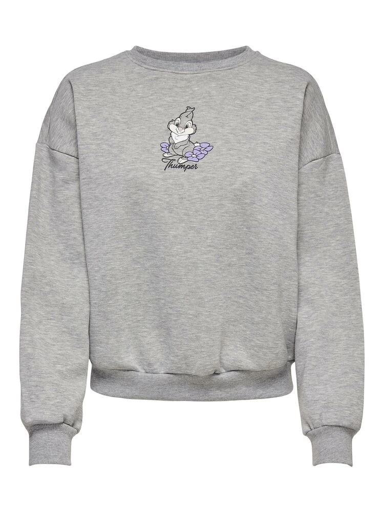 Худі ONLDISNEY LIFE L/S BAMBI BOX SWT 15250089-Light Grey Melange-Print:THUMPER ONLY S Сірий — фото 2