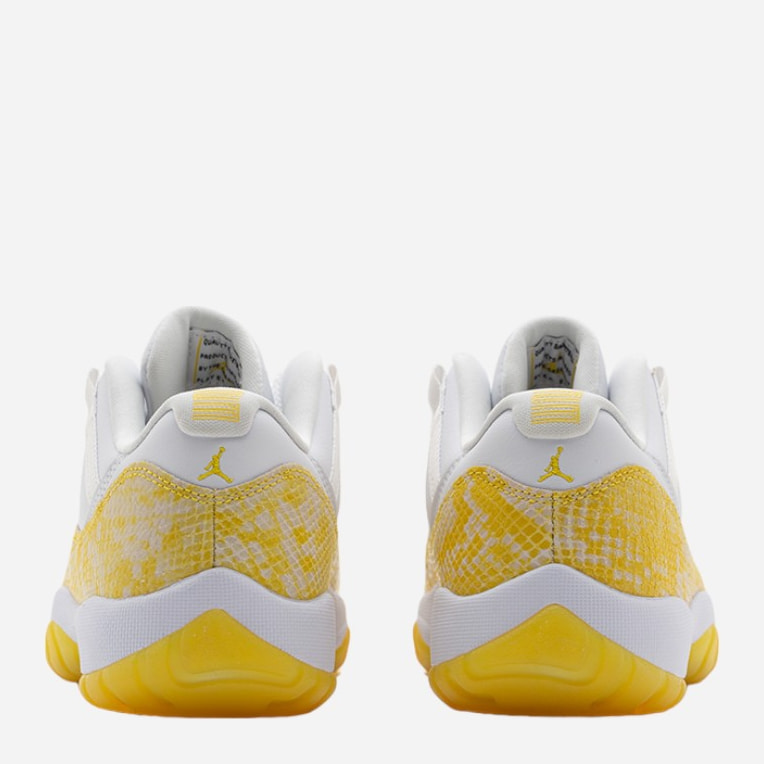 Жіночі кросівки W Air Jordan 11 Retro Low White/Yellow — фото 4