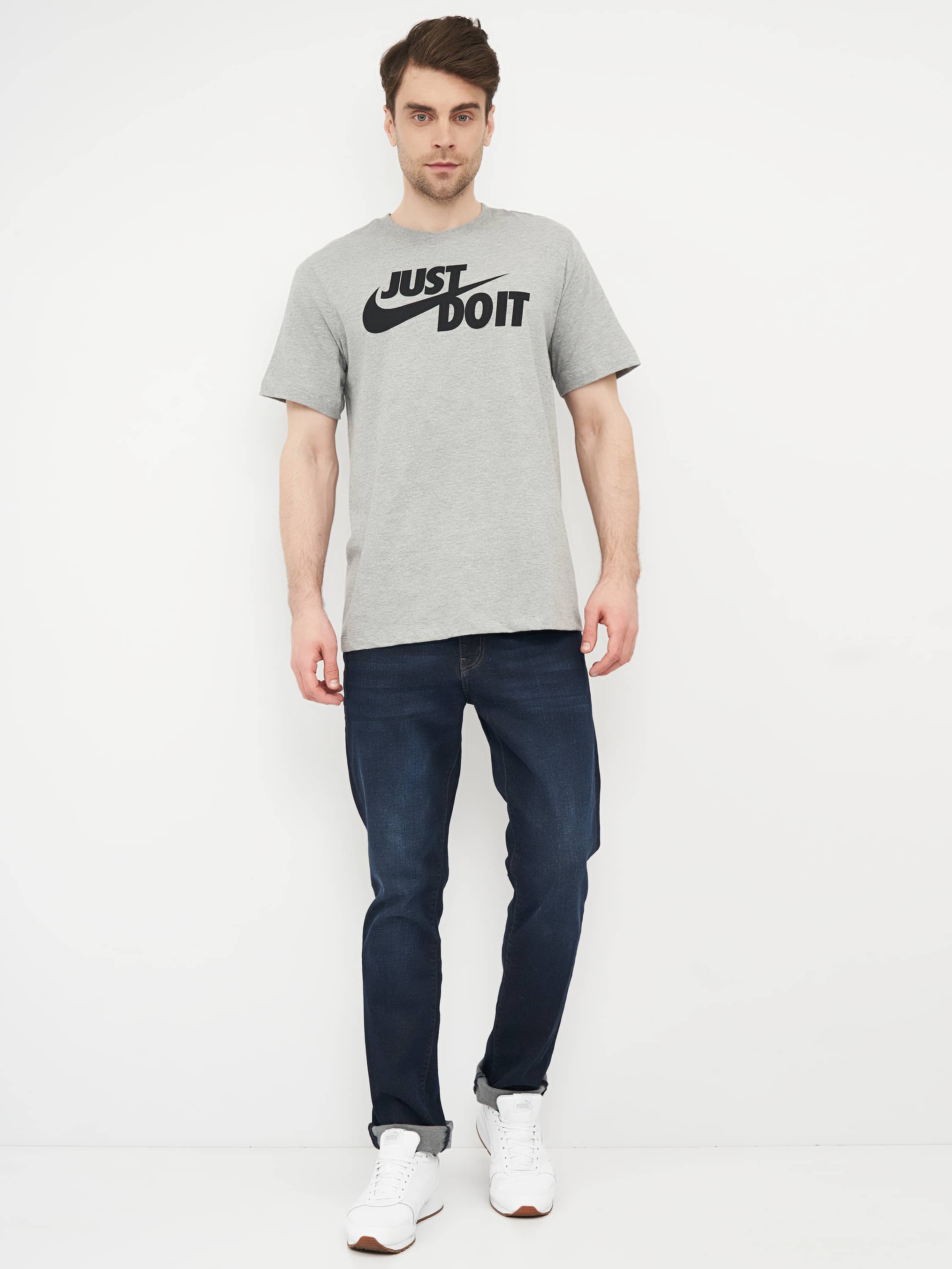 Футболка чоловіча Nike M Nsw Tee Just Do It Swoosh Grey AR5006-063 M — фото 4
