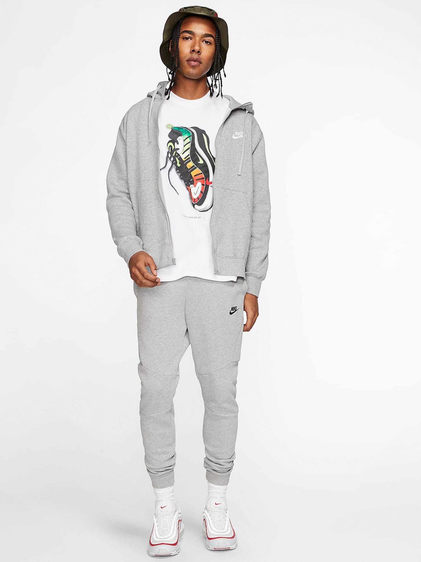 Бомбер чоловічий Nike M Nsw Club Hoodie Fz Bb (BV2645-063) — фото 6