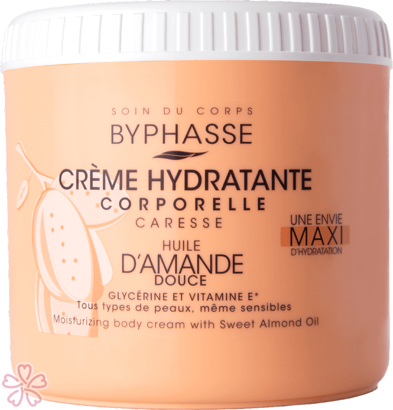 Увлажняющий крем для тела Byphasse Moisturizing Body Cream 500 мл Олія солодкого мигдалю — фото 3