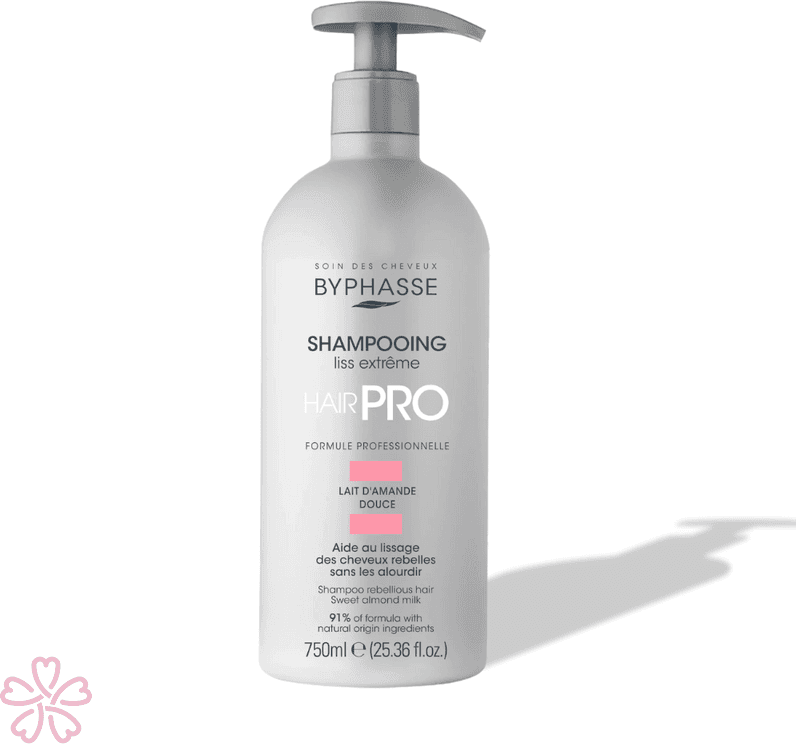 Шампунь для непослушных волос Byphasse Hair Pro Shampoo Liss Extreme Rebellious Hair 750 мл — фото 3