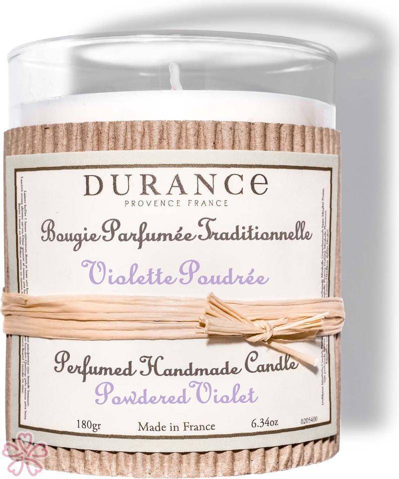 Парфюмированная свеча Durance Perfumed Handcraft Candle 180 г Пудрова фіалка — фото 3