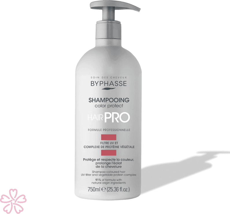 Шампунь для окрашенных волос Byphasse Hair Pro Shampoo Color Protect Coloured Hair 750 мл — фото 3