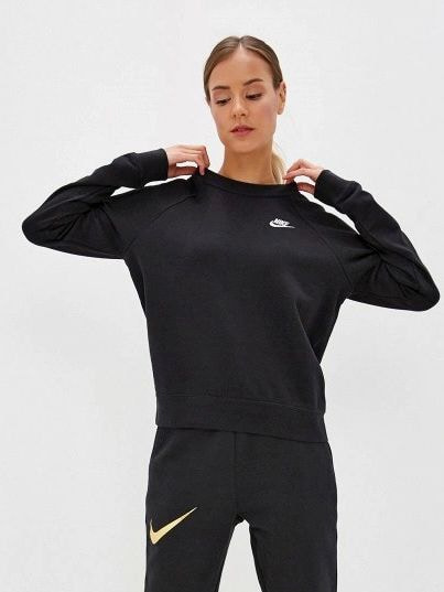 Кофта жіночі Nike W Nsw Essntl Crew Flc Black (BV4110-010) — фото 1