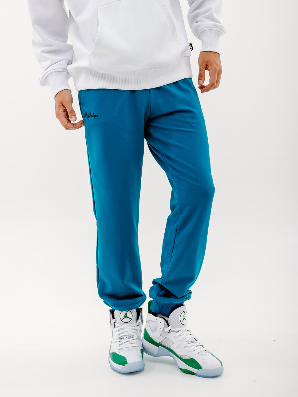 Брюки чоловічі Australian Essential Fleece Pants Rib Bottom Olive (LSUPA0010-184) — фото 2