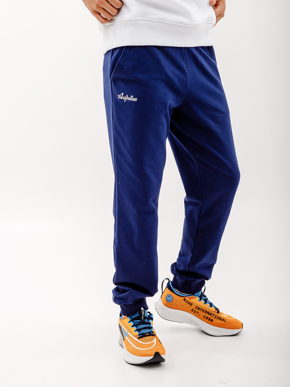 Брюки чоловічі Australian Essential Fleece Pants Rib Bottom Blue (LSUPA0010-842) — фото 2