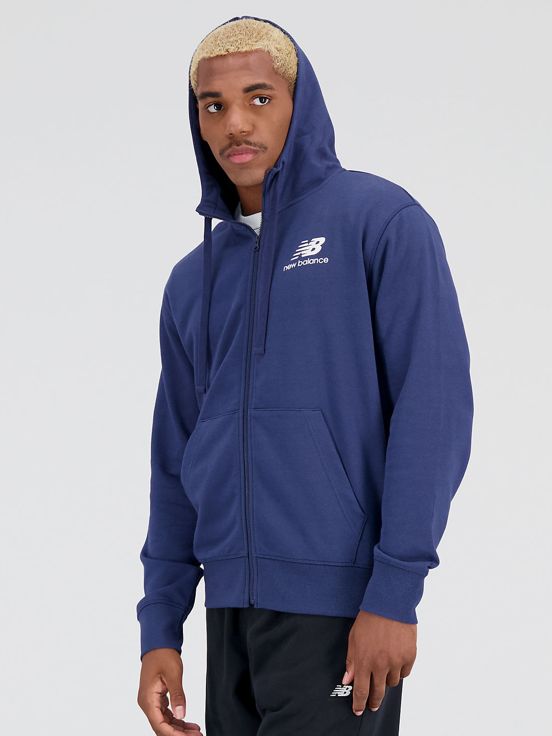 Кофта чоловіча New Balance Essentials Stacked Logo Fz (MJ31536NNY) — фото 3