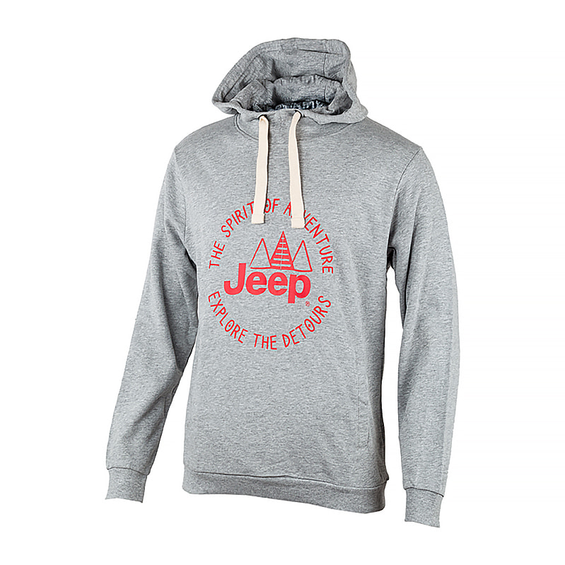Кофта чоловіча Jeep Hooded Sweatshirt The Spirit Of Adventure Grey (O102567-J866) — фото 2