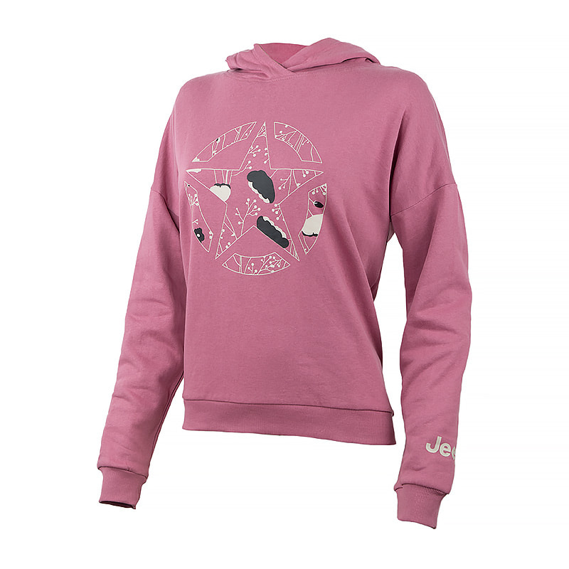 Кофта жіночі Jeep Ooded Cropped Sweatshirt Star Botanical Print (O102607-P490) — фото 2