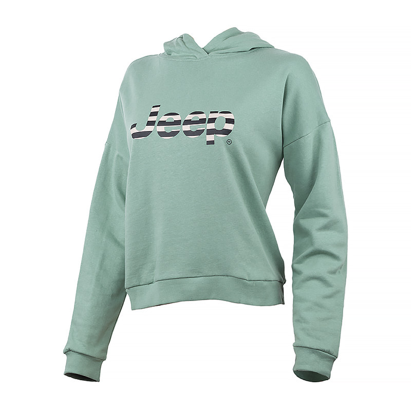 Кофта жіночі Jeep Hooded Cropped Sweatshirt Striped Print (O102609-E854) — фото 2