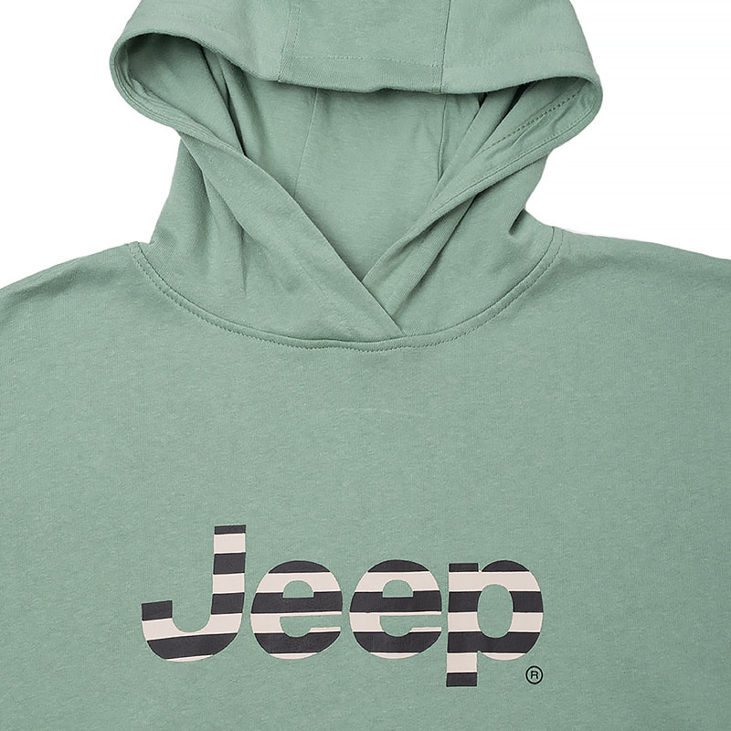 Кофта жіночі Jeep Hooded Cropped Sweatshirt Striped Print (O102609-E854) — фото 4