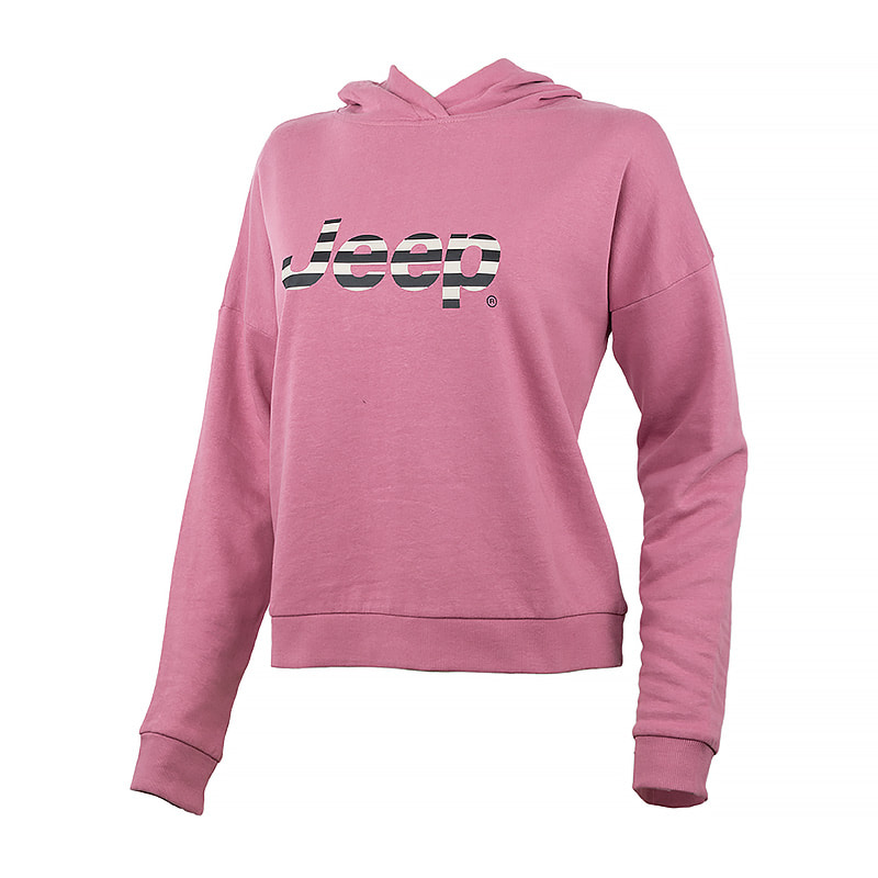 Кофта чоловіча Jeep Hooded Cropped Sweatshirt Striped Print Pink (O102609-P490) — фото 2