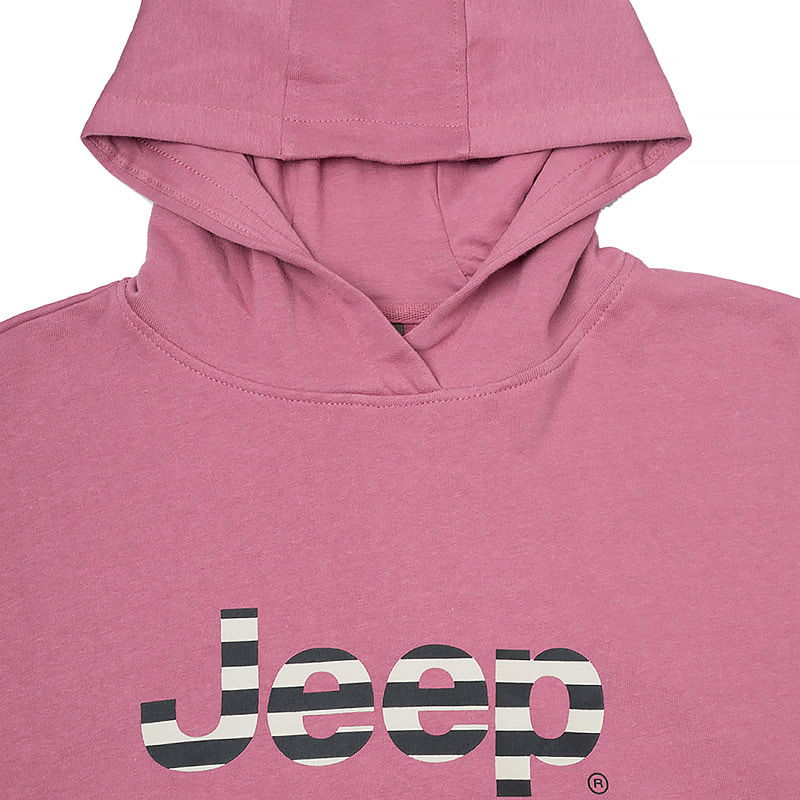 Кофта чоловіча Jeep Hooded Cropped Sweatshirt Striped Print Pink (O102609-P490) — фото 4