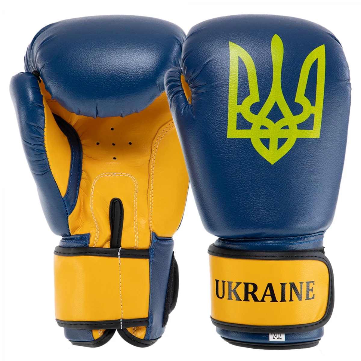 Рукавиці для боксу Tryzub Ukraine MA-7555 Zelart 12 Темно-синій — фото 1