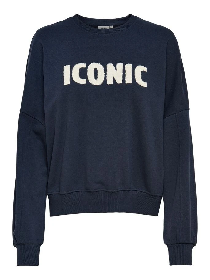 Толстовка ONLEDITH LIFE L/S O-NECK SWT 15225077 Night Sky ONLY M Темно-синій — фото 3