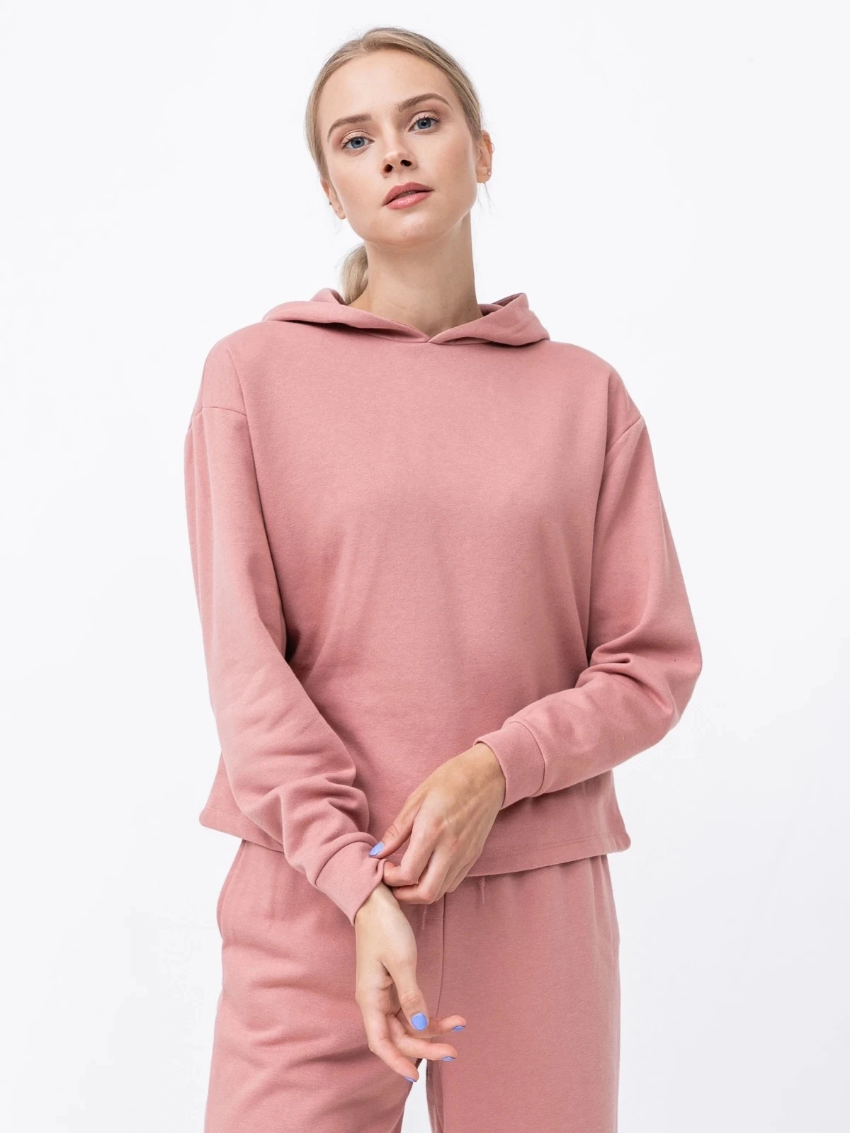 Толстовка ONLCOMFY LIFE L/S HOOD SWT 15236616-Ash Rose ONLY XS Розовий — фото 3