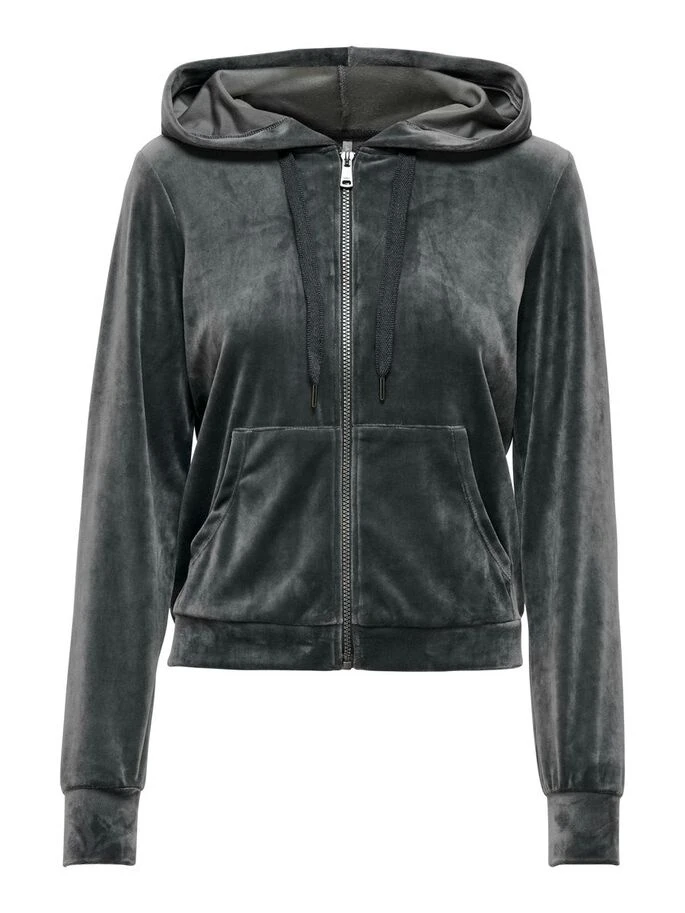 Худі ONLREBEL L/S ZIP HOOD SWT 15241328-Phantom ONLY L Темно-сірий — фото 2