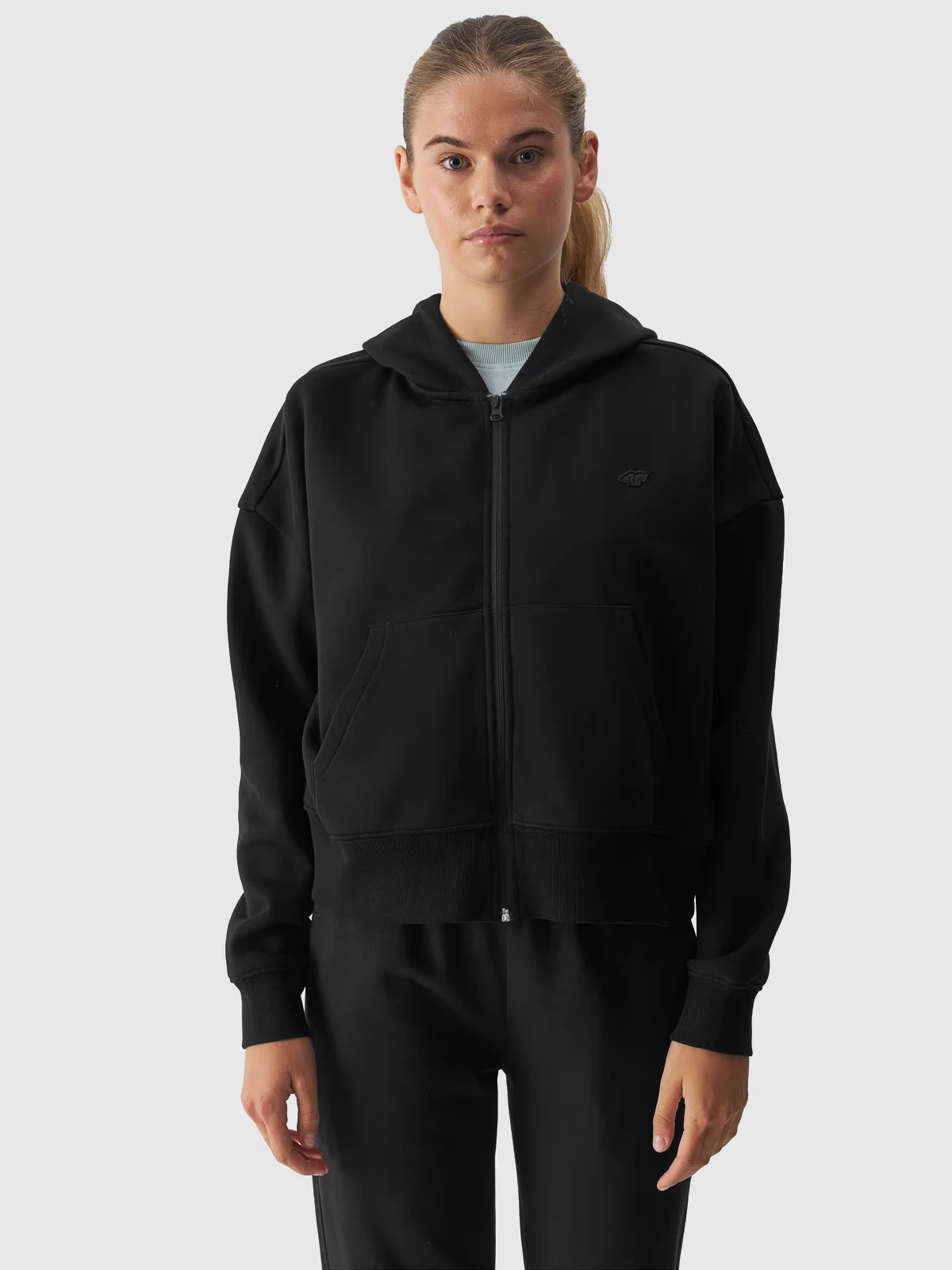 Спортивне худі SWEATSHIRT F1306 4FWAW24TSWSF1306-20S 4F L Чорний — фото 1