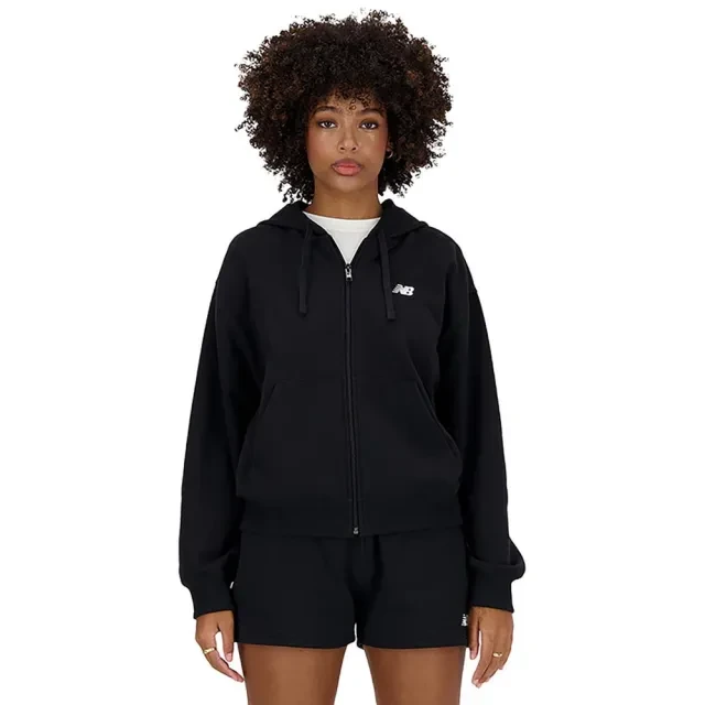 Толстовка на блискавці Small Logo WJ41501BK New Balance XS Чорний — фото 1