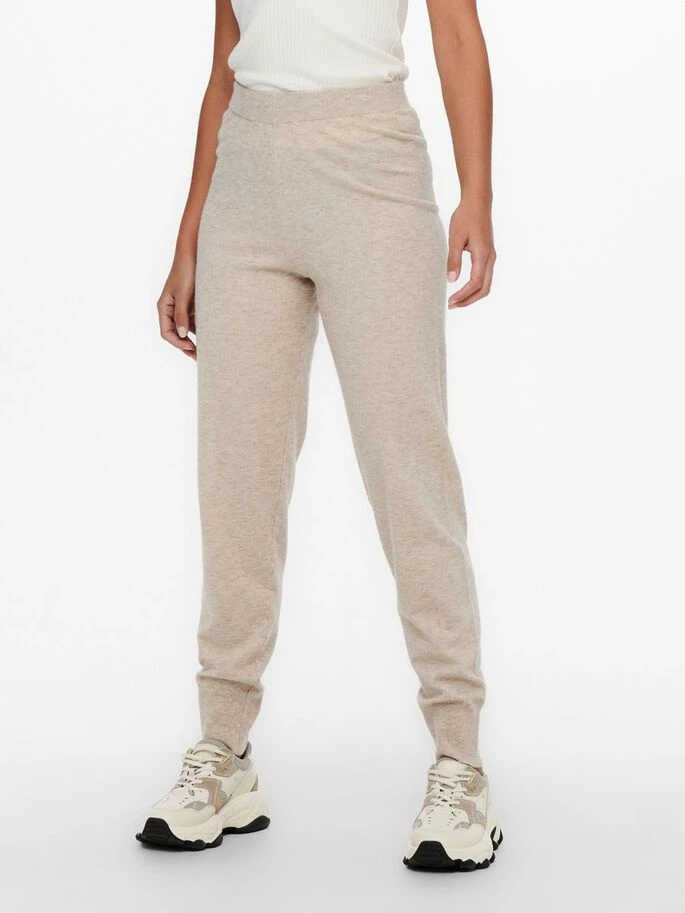 Штани ONLYOUNGER PANTS KNT 15238341-Humus-Detail:W. MELANGE ONLY M Бежевий — фото 3
