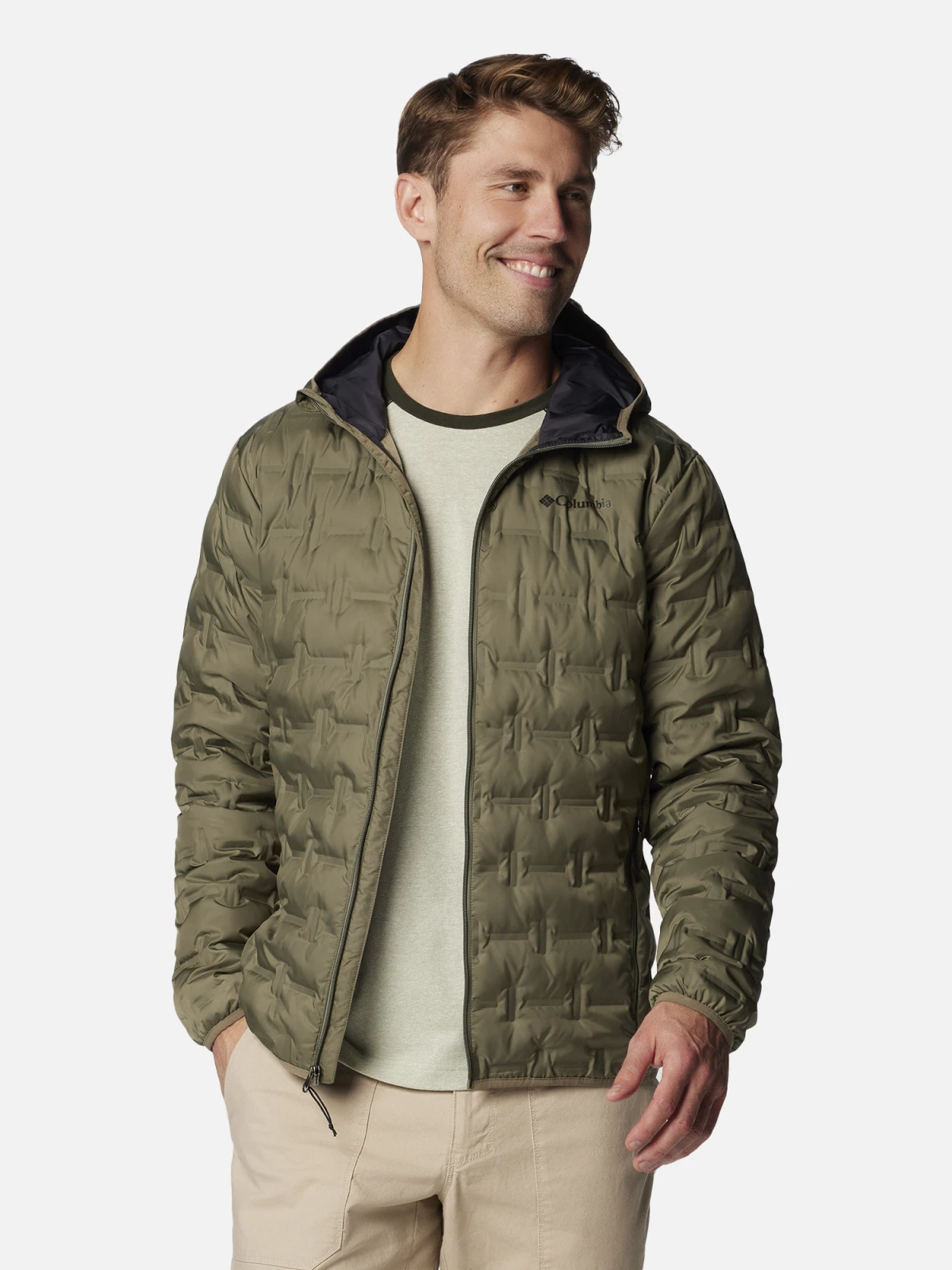 Куртка пухова Delta Ridge™ II Down Hooded Jacket 2086221CLB-397 Columbia S Хакі — фото 3