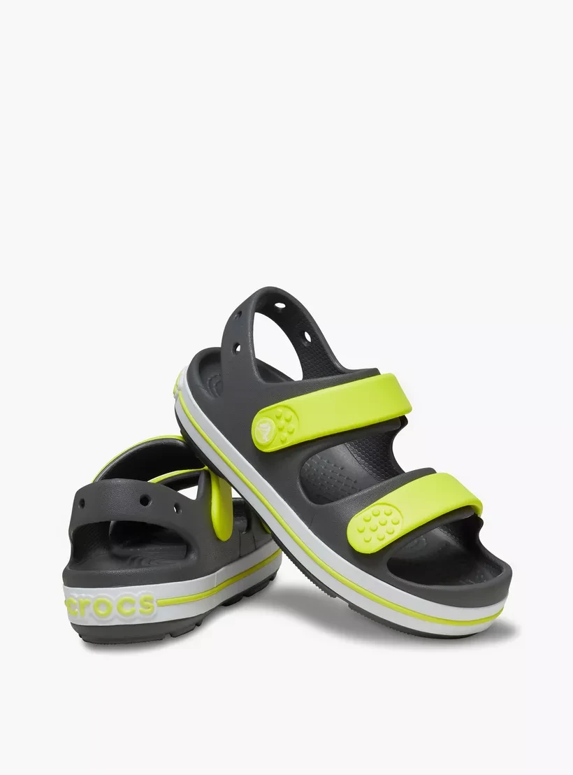 Сандалі дитячі Crocband Cruiser Sandal K Sdt 209423-1NJ-Slate Grey/Acidity CROCS C11 (28-29) Темно-сірий — фото 6