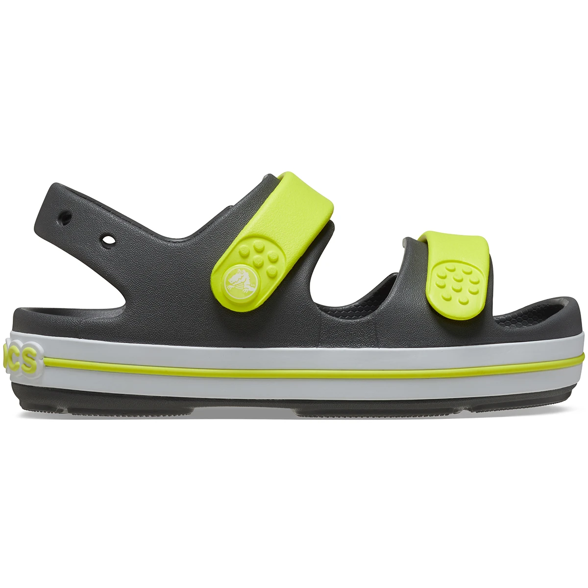 Сандалі дитячі Crocband Cruiser Sandal T Sdt 209424-1NJ-Slate Grey/Acidity CROCS C10 (27-28) Темно-сірий — фото 1