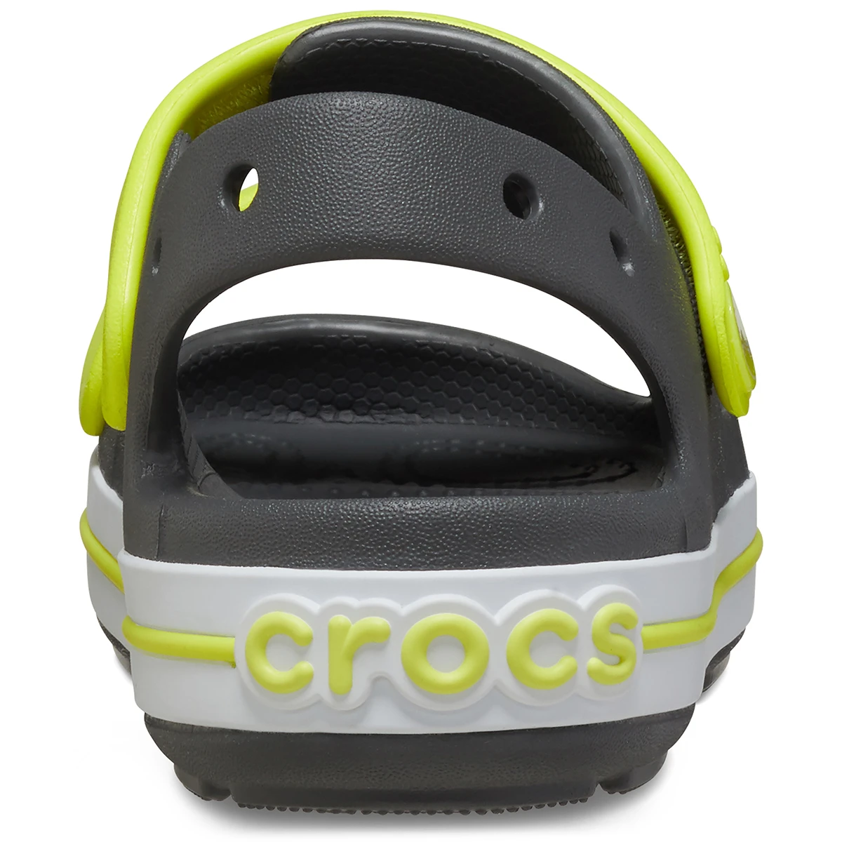 Сандалі дитячі Crocband Cruiser Sandal T Sdt 209424-1NJ-Slate Grey/Acidity CROCS C10 (27-28) Темно-сірий — фото 6