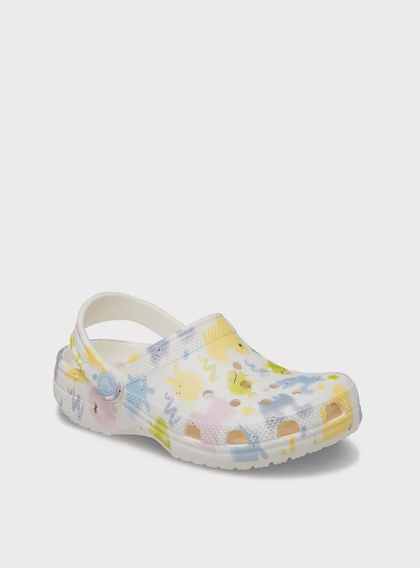 Сабо підліткові Classic Pastel Pets Clog K Chk 210995-0WV-Chalk CROCS J1 (32-33) Білий — фото 1