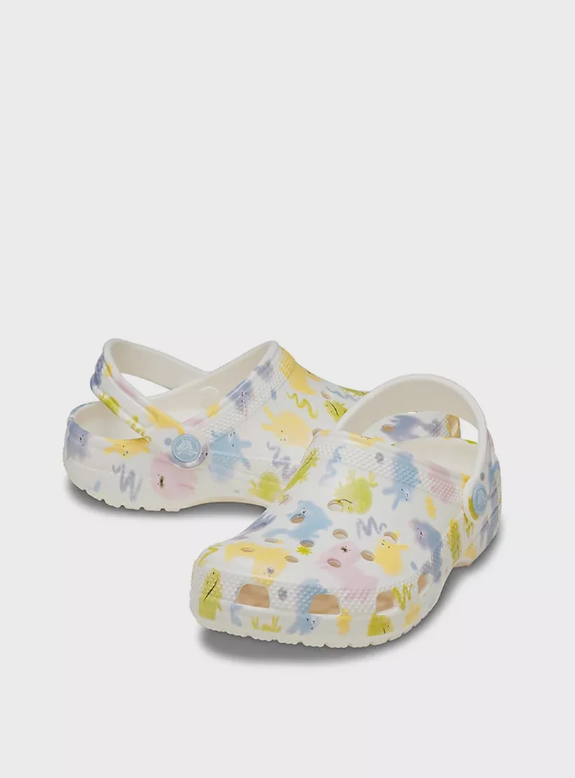 Сабо підліткові Classic Pastel Pets Clog K Chk 210995-0WV-Chalk CROCS J1 (32-33) Білий — фото 6