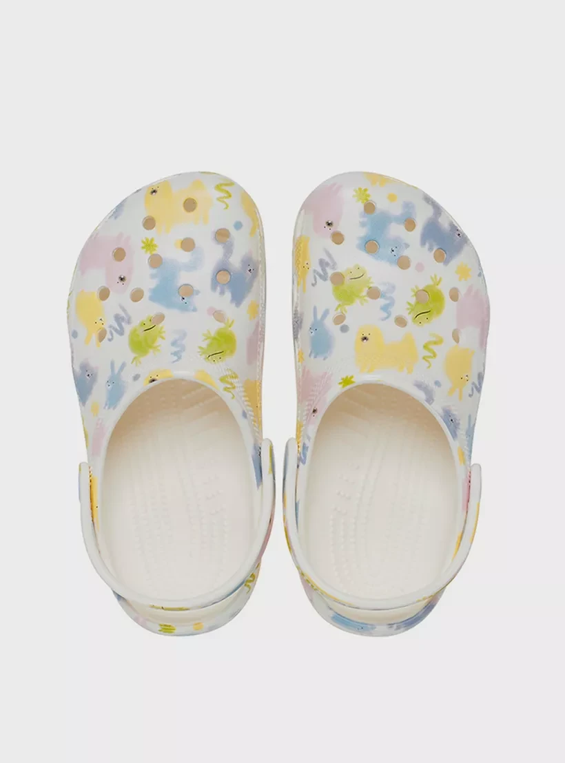 Сабо підліткові Classic Pastel Pets Clog K Chk 210995-0WV-Chalk CROCS J1 (32-33) Білий — фото 7
