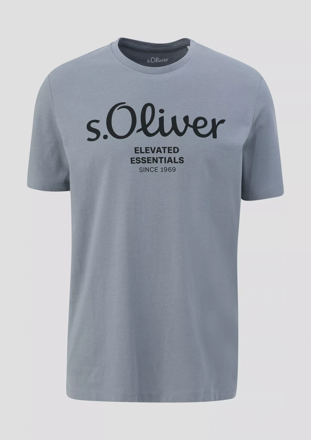 Футболка T-shirt à logo imprimé 2139909.95D1 s.Oliver L Сірий — фото 6