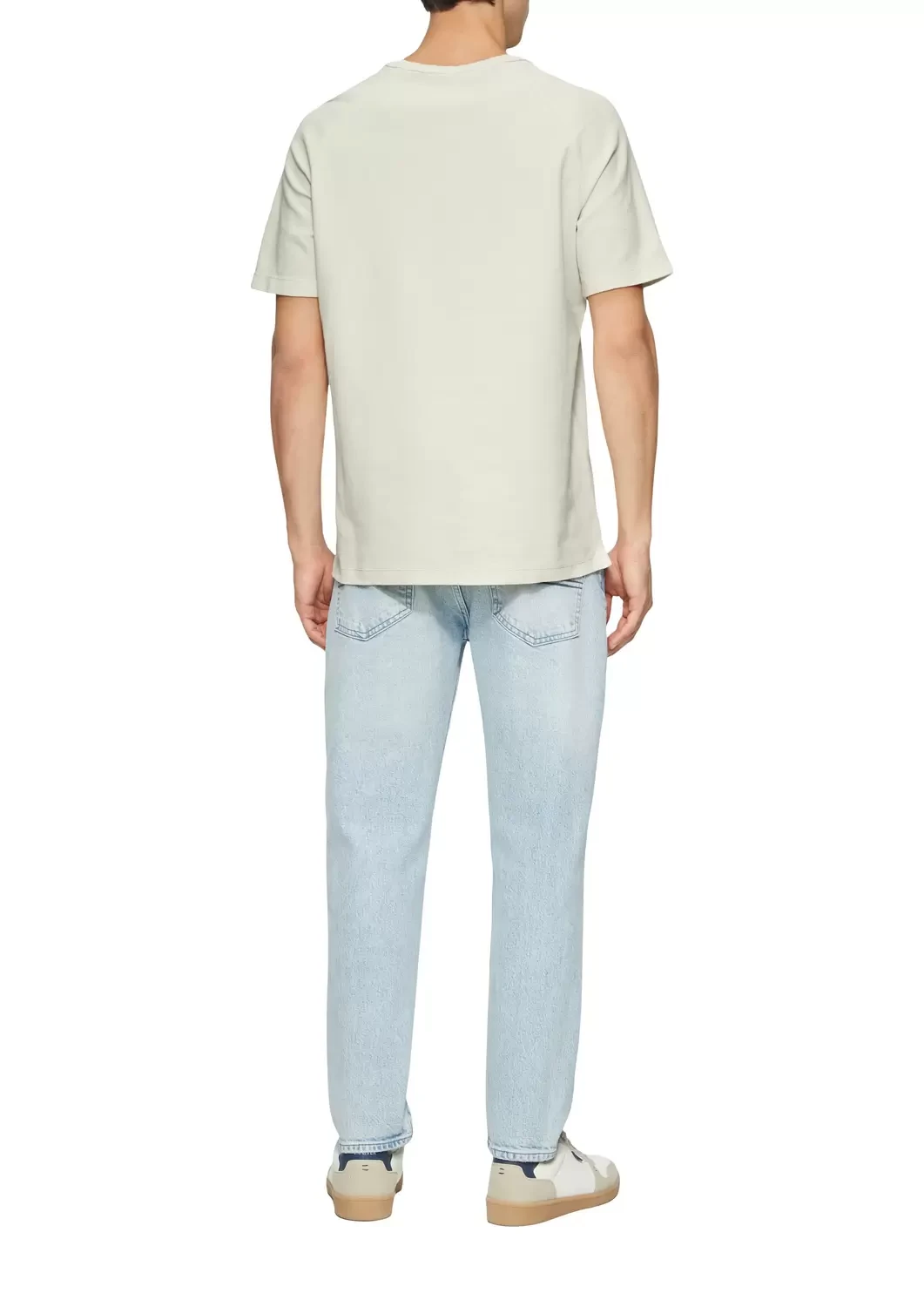 Футболка Waffle Henley Neck T-Shirt 2161840-0330 s.Oliver L Білий — фото 3