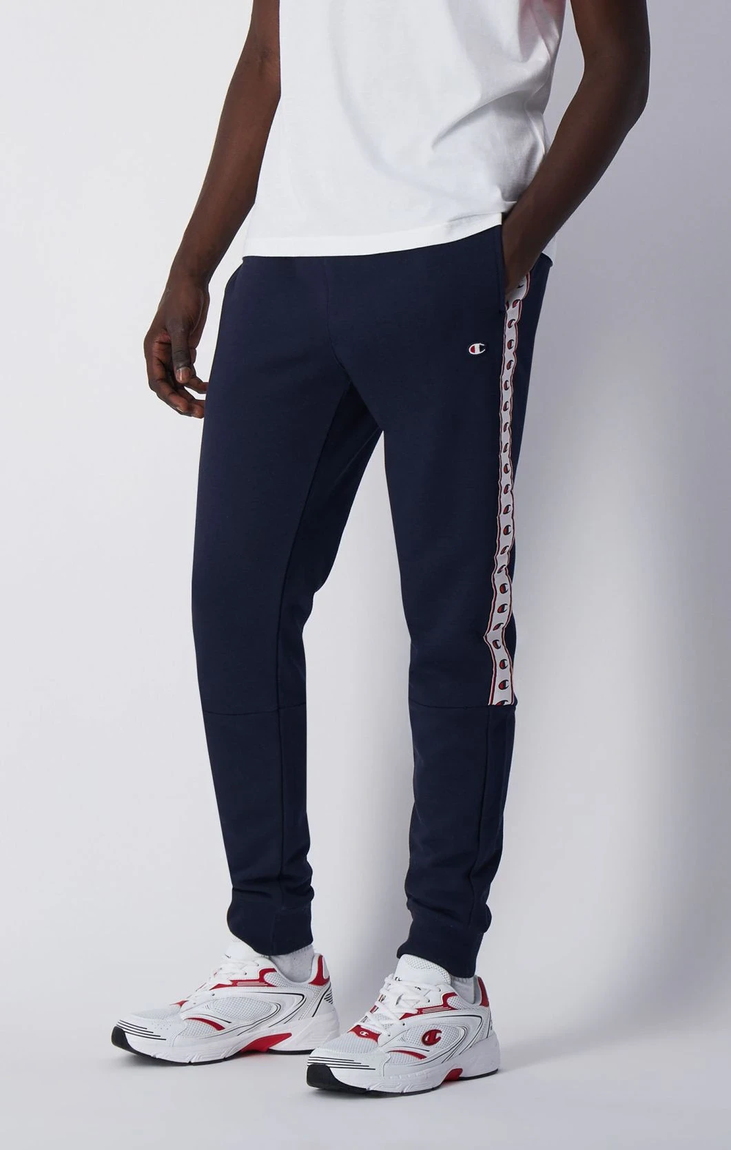 Штани rib cuff pants 219752-BS501 Champion S Темно-синій — фото 3