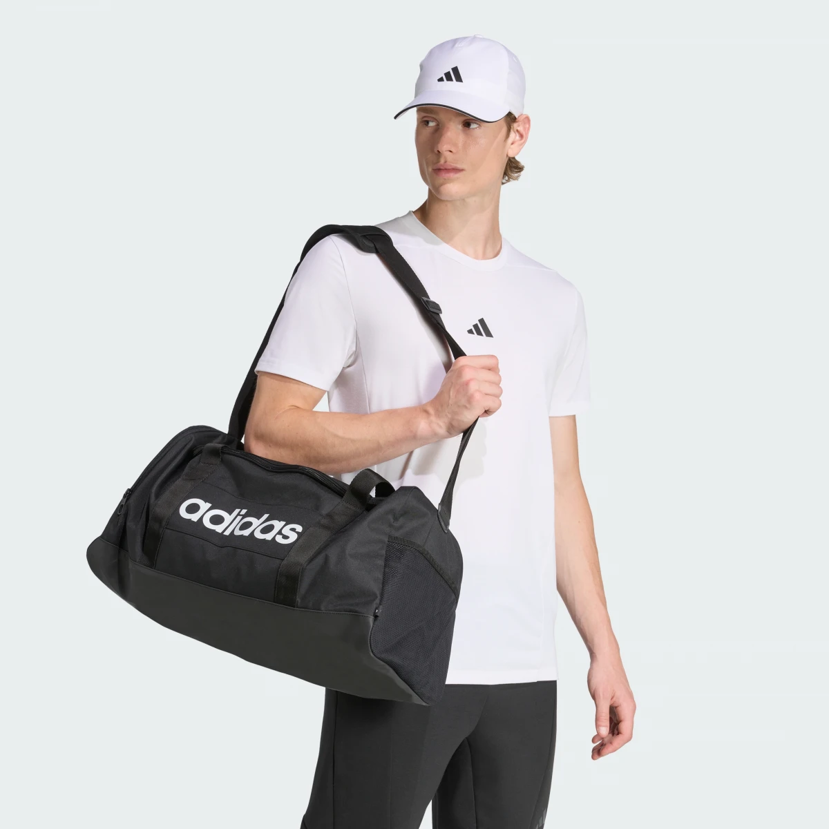 Сумка LINEAR DUFFEL M JD9555 Adidas Чорний — фото 8