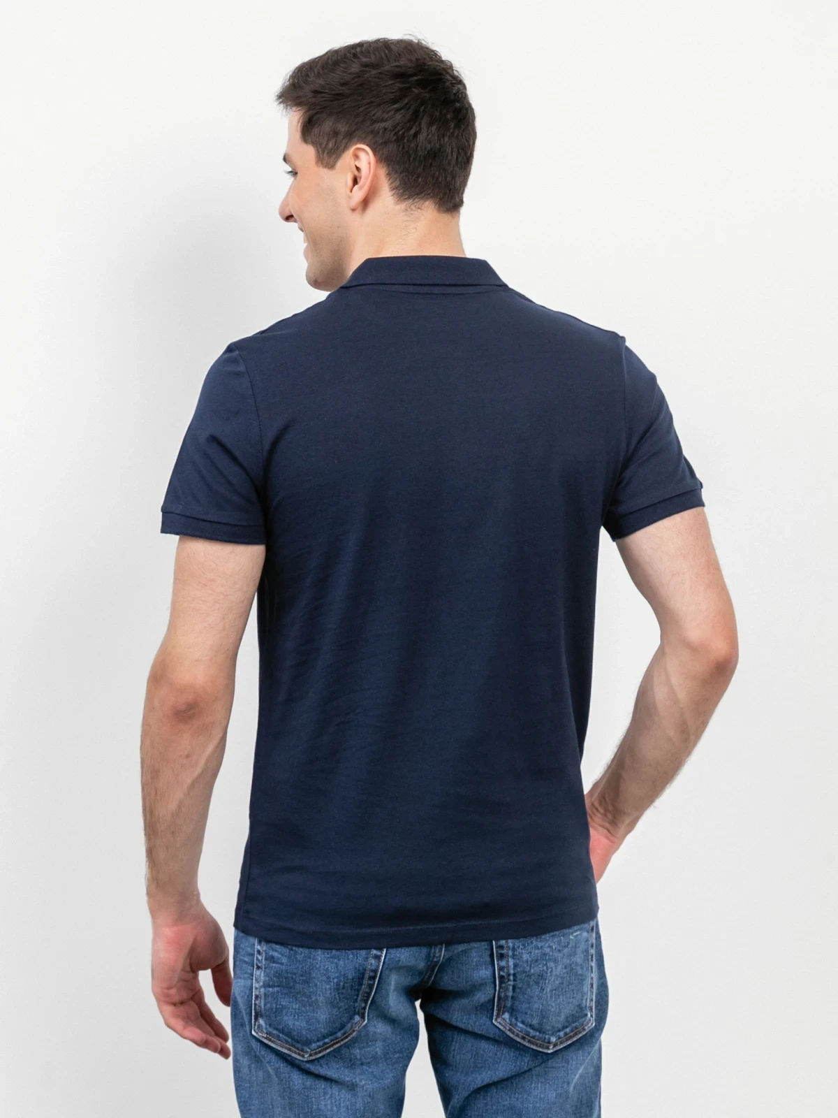 Поло JJANDY POLO SS 12223714-Navy Blazer-Print:SMALL scale Jack & Jones M Темно-синій — фото 4