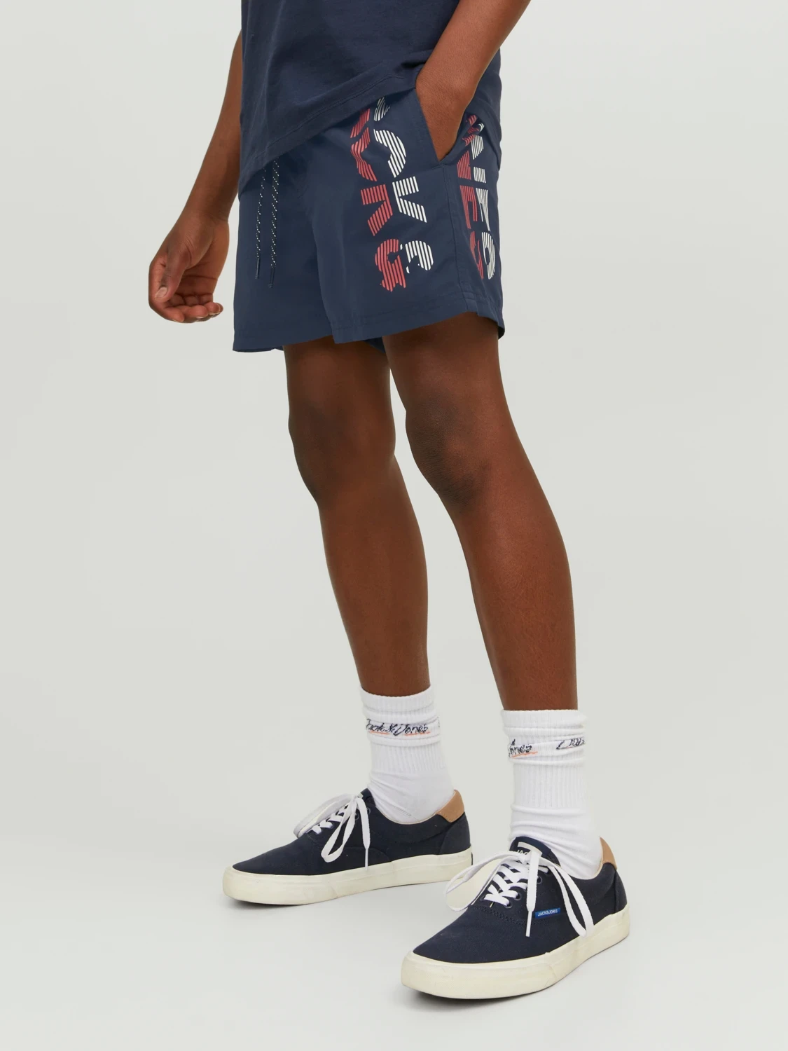 Підліткові шорти для плавання JPSTFIJI JJSWIM SPICELOGO LY SN JNR 12226262-Navy Blazer Jack &amp; Jones 140 Темно-синій — фото 2