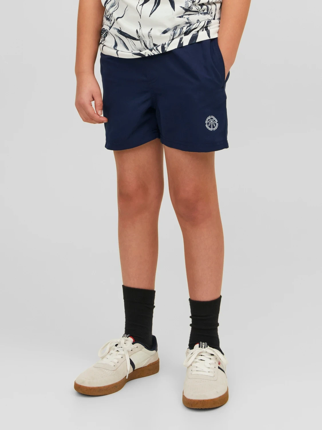 Підліткові шорти для плавання JPSTFIJI JJSWIM WB LY SN JNR 12228535-Navy Blazer Jack &amp; Jones 140 Темно-синій — фото 2