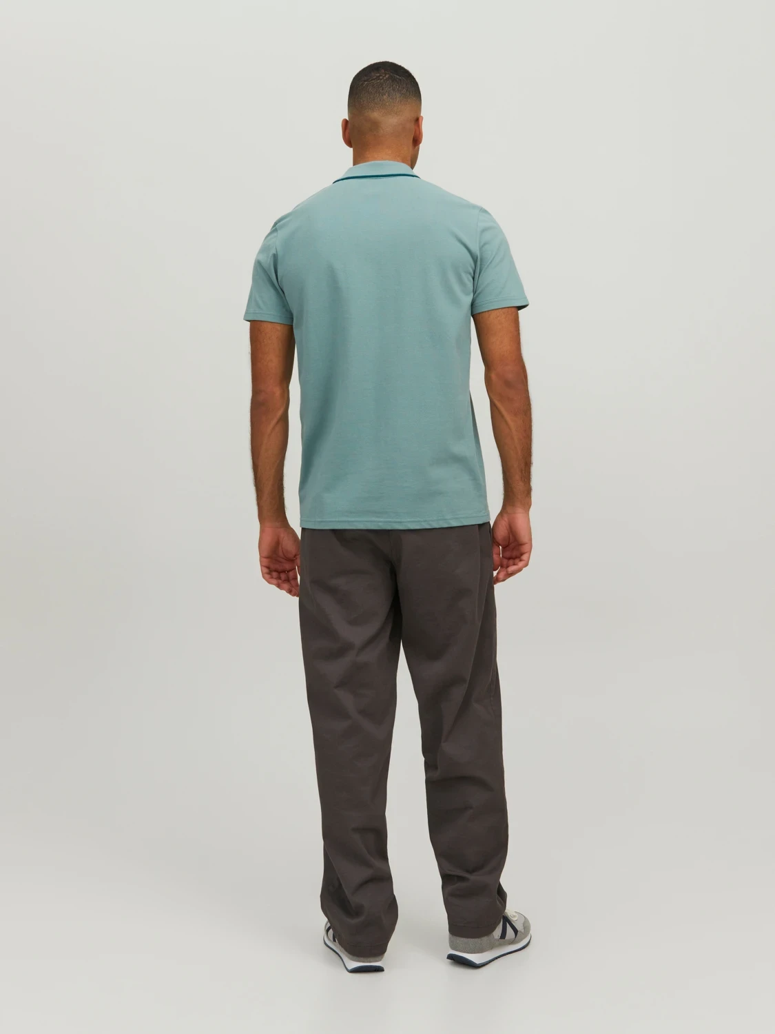 Поло JCOLOGAN POLO SS SS23 SN 12229382-Trellis Jack & Jones M Блакитний — фото 4