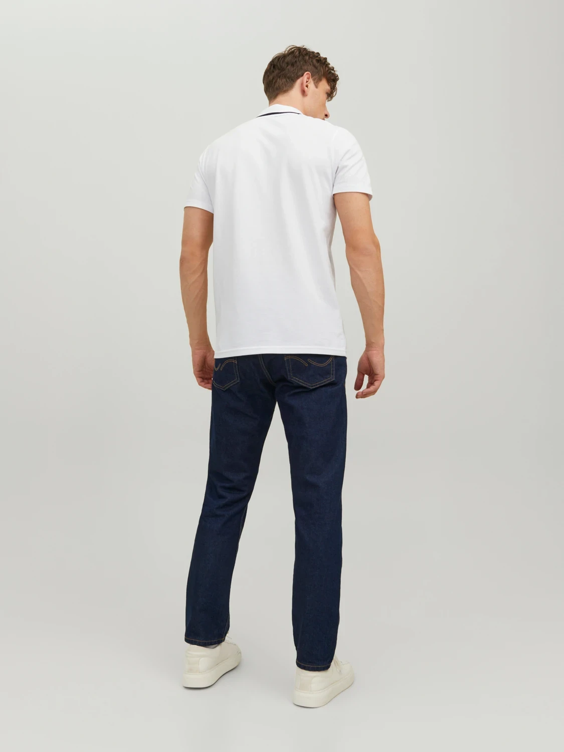 Поло JCOLOGAN POLO SS SS23 SN 12229382-White Jack & Jones XXL Білий — фото 4